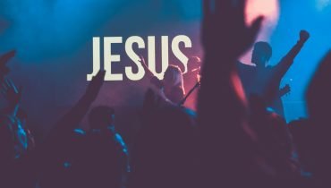 Worship band performing on stage